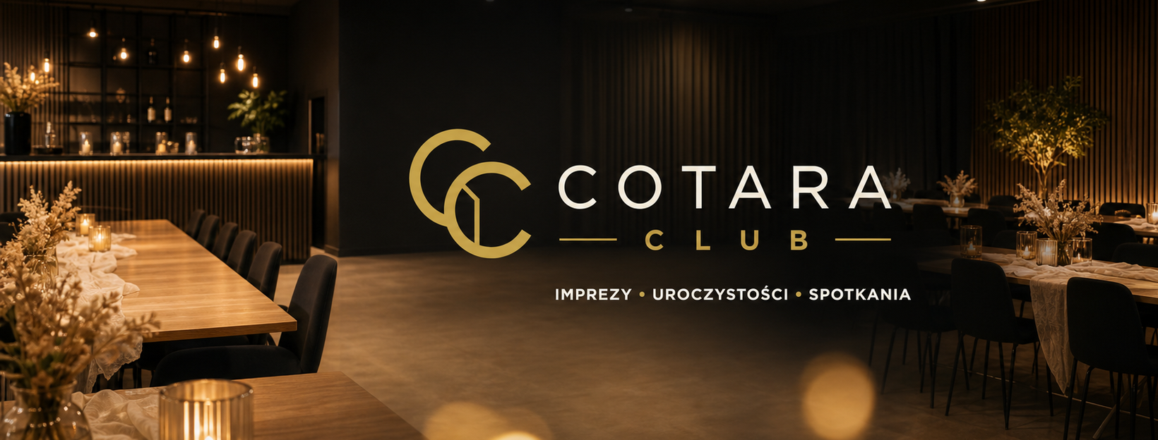 Wnętrze Cotara Club w ciepłym wieczornym świetle